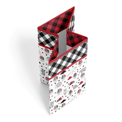 Bacati - Woodlands Red/Black/Gray Collapsible Laundry Hamper 3 Bacati - Woodlands Red/Black/Gray Collapsible Laundry Hamper