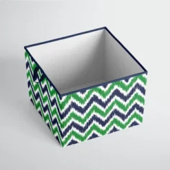 Bacati - MixNMatch Navy/Green Storage Box Large