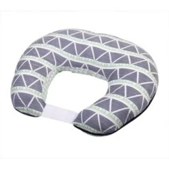 Bacati - 3 Pc Emma Aztec Mint/Navy Large Triangles Muslin Hugster Feeding & Infant Support Nursing Pillow With 2 Removable Zippered Covers -Bacati GUEST 03703183 edc0 4d73 8a3a 531384f7b24a