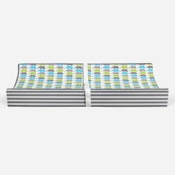 Bacati - Elephants Aqua/Lime/Gray Mini Elephants Changing Pad Cover -Bacati GUEST 0370edfa 980b 45fa 8a2c 28bed22117c5
