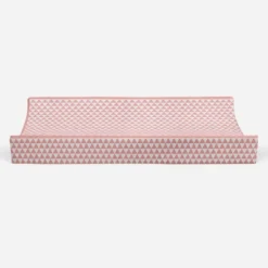 Bacati - Olivia Coral Triangles Quilted Muslin Changing Pad Cover -Bacati GUEST 060e343a bd1a 45db af4e e4d095d7865f