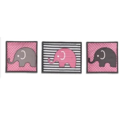 Bacati - Elephants Pink/Fuschia/Gray 10 Pc Crib Bedding Set With Long Rail Guard Cover -Bacati GUEST 06298873 3a31 4cb3 87d2 82c626d2a756