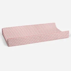 Bacati - Olivia Coral Triangles Quilted Muslin Changing Pad Cover -Bacati GUEST 07c1a8b8 33bf 46e8 8058 4039560654de