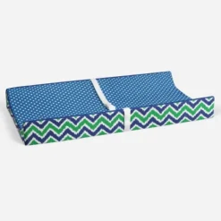 Bacati - MixNMatch Blue/Green Pin Dots Changing Pad Cover -Bacati GUEST 08417dc1 da23 44e4 a560 7b22201f6cc8