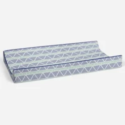 Bacati - Emma Mint/Navy Large Triangles Quilted Muslin Changing Pad Cover -Bacati GUEST 093480d2 6252 48c9 9480 069ee1695773