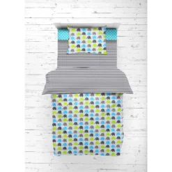 Bacati - Elephants Aqua/Lime/Gray 4 Pc Toddler Bedding Set -Bacati GUEST 0a071482 ebed 45dc bf04 1c6361f54f8c