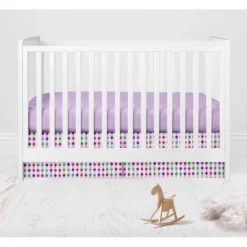 Bacati - Botanical Floral Birds Purple Multicolor 10 Pc Crib Bedding Set With Long Rail Guard Cover -Bacati GUEST 0a13e0b5 20d8 4b76 99a0 837fd053c63e