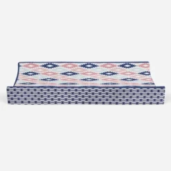 Bacati - Emma Printed Kilim Coral/Mint/Navy Quilted Changing Pad Cover -Bacati GUEST 0afb2e82 3f34 45f2 accb 0bd91ca81c1d