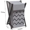 Bacati - MixNMatch Gray Laundry Hamper With Wooden Frame -Bacati GUEST 0bd9d3cb 032d 4fac 8d96 e5f4a7a7ef2e