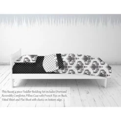 Bacati - Classic Damask Black/Gray/White 4 Pc Toddler Bedding Set -Bacati GUEST 0cc5c39f b96a 46cd a736 d22fdfcd4edf
