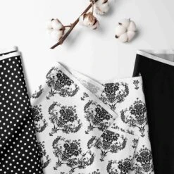 Bacati - Classic Damask White/black Storage Box Large