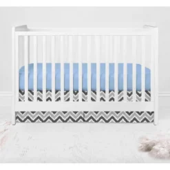 Bacati - Ikat Dots Zebra Blue Grey Muslin Boys 8 Pc Crib Set With Crib Rail Guard -Bacati GUEST 0eae616c ca8f 4374 9a9e 4031590440aa
