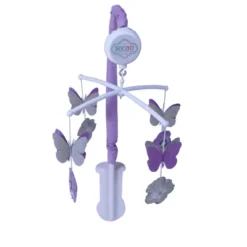 Bacati - Watercolor Floral Purple Gray 10 Pc Girls Crib Bedding Set With Long Rail Guard Cover -Bacati GUEST 0ede9010 141f 4263 9b1b d69c59b935af