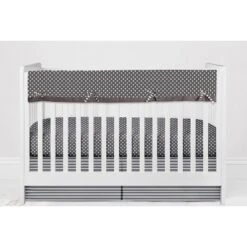 Bacati - Elephants White/Gray 10 Pc Crib Bedding Set With Long Rail Guard Cover -Bacati GUEST 10ca5d77 ff34 4e86 ba17 4a9c01041331
