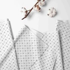 Bacati - Gray Arrows On White Backgroud 100 Percent Cotton Universal Baby US Standard Crib Or Toddler Bed Fitted Sheet -Bacati GUEST 148c1521 5722 4316 8254 ec780f620584