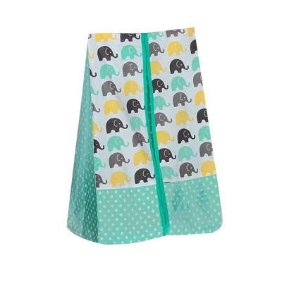 Bacati - Elephants Mint/Yellow/Gray 10 Pc Crib Bedding Set With 2 Crib Fitted Sheets 9 Bacati - Elephants Mint/Yellow/Gray 10 Pc Crib Bedding Set With 2 Crib Fitted Sheets - Image 7
