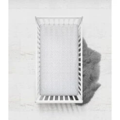 Bacati - Gray Arrows On White Backgroud 100 Percent Cotton Universal Baby US Standard Crib Or Toddler Bed Fitted Sheet -Bacati GUEST 179806bf 3e11 4afe 8a86 12f1fbbd5116