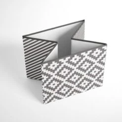 Bacati - Love Gray/white Storage Box Large