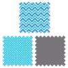 Bacati - Mix N Match Chevron/Dots Crib Rail Guard Set Of 2 Covers Turq/Gray -Bacati GUEST 1a143ac4 a517 4958 a69f 636a6de002c4