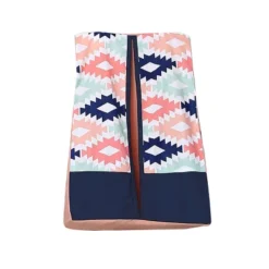 Bacati - Emma Coral Mint Navy 6 Pc Crib Bedding Set With Long Rail Guard Cover -Bacati GUEST 1a2d3a1c 0c54 4795 82f6 41a7eceb42dc