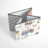 Bacati - Construction Multicolor Boys Cotton Storage Box Large -Bacati GUEST 1a442b61 ba02 4354 8275 e19a4dd96e3b