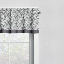 Bacati - Gray Tracks Boys Cotton Window Valance