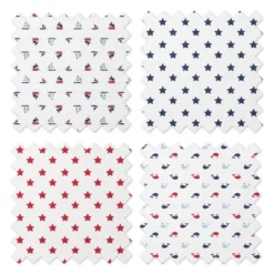 Bacati - Little Sailor Blue/Navy/Red Boys Muslin Swaddling Blankets Set Of 4 -Bacati GUEST 1cd3f7bc c49a 4ca0 b59a 49a23b30d391