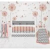Bacati - Ikat Dots Stripes Coral Grey Muslin Girls 8 Pc Crib Set With Crib Rail Guard -Bacati GUEST 1cd4a1cc 0159 4852 98c8 3071db6d222e