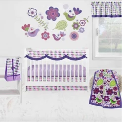 Bacati - Botanical Purple Long Crib Rail Guard Cover -Bacati GUEST 1d8280e3 8890 4751 b736 80630fcf9f6f 1