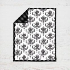 Bacati - Classic Damask Black/Grey/White 6 Pc Crib Bedding Set With Long Rail Guard Cover -Bacati GUEST 1d8b8290 40d4 4f5b a0de 8816dda83a1e