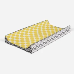 Bacati - Ikat Zigzag Yellow Dots Muslin Changing Pad Cover -Bacati GUEST 1dd00fe6 3391 49fa b3bf 35046b966ddc