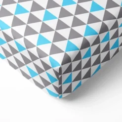 Bacati - Woodlands Forest Animals Aqua/Navy/Grey 4 Pc Crib Bedding Set With Diaper Caddy -Bacati GUEST 1e3e0f29 52db 4714 a0d5 5f7c5c098c20