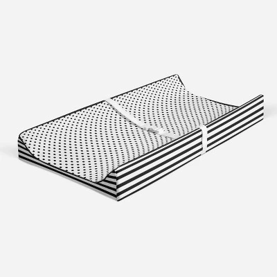 Bacati - Dots/Pin Stripes Black/White Pin Dots Changing Pad Cover 3 Bacati - Dots/Pin Stripes Black/White Pin Dots Changing Pad Cover