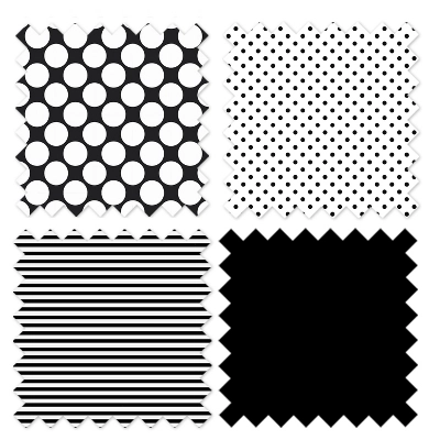 Bacati - Dots Pin Stripes Black White 3 Pc Toddler Bed Sheet Set 7 Bacati - Dots Pin Stripes Black White 3 Pc Toddler Bed Sheet Set - Image 5