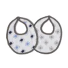 Bacati - Moroccan Tiles Blue/Gray Muslin 4 Pc Set Of Bibs & Burp Cloths Set -Bacati GUEST 20116d98 8f0d 4e97 8c6d 10b87dd2e221
