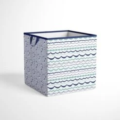 Bacati - Noah Mint/Navy Storage Box Small
