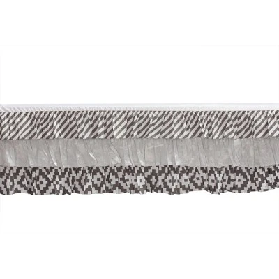 Bacati - Love Gray/Silver 4 Pc Crib Bedding Set With Diaper Caddy 7 Bacati - Love Gray/Silver 4 Pc Crib Bedding Set With Diaper Caddy - Image 5