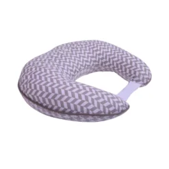 Bacati - 3 Pc Houndstooth/Herringbone Gray Muslin Hugster Feeding & Infant Support Nursing Pillow With 2 Removable Zippered Covers -Bacati GUEST 21c36234 df4f 44ac 9c59 aab1870c50d3