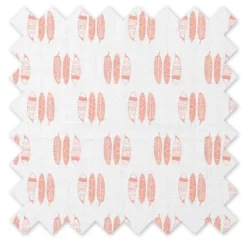 Bacati - Olivia Coral Feathers Quilted Muslin Changing Pad Cover -Bacati GUEST 22d192ac 448c 4294 9d6a 5e54cc115a01