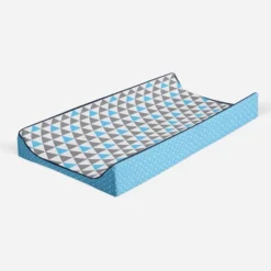 Bacati - Woodlands Aqua/Navy/Gray Neutral Cotton Changing Pad Cover -Bacati GUEST 2357ccd9 69d5 4abd bd98 42334533eacc