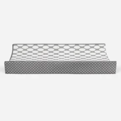 Bacati - MixNMatch Gray Large Dots Changing Pad Cover -Bacati GUEST 247efdec 129a 4551 ad7a e793e22d6623