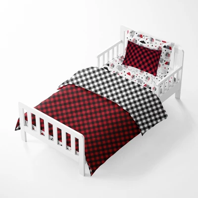Bacati - Lumberjack Red Black 5 Pc Toddler Bedding Set 5 Bacati - Lumberjack Red Black 5 Pc Toddler Bedding Set - Image 3