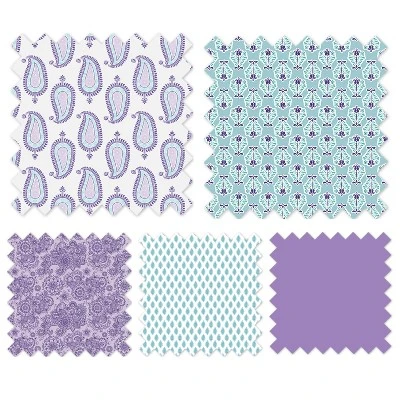 Bacati - Isabella Paisley Aqua/Lilac/Purple Paisley Changing Pad Cover 10 Bacati - Isabella Paisley Aqua/Lilac/Purple Paisley Changing Pad Cover - Image 8
