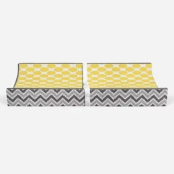 Bacati - Ikat Zigzag Yellow Dots Muslin Changing Pad Cover -Bacati GUEST 28b5c2ff 1f66 4d95 b77b a6ead6b16d1b