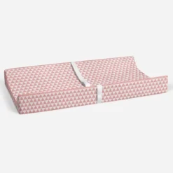 Bacati - Olivia Coral Triangles Quilted Muslin Changing Pad Cover -Bacati GUEST 2a6a5981 9db8 4369 af04 864b76bd9a84