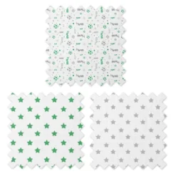 Bacati - Soccerball Green/Gray Muslin Swaddling Blankets Set Of 4 -Bacati GUEST 2aad0a08 2961 40c3 997a 10f0ff7b12cc