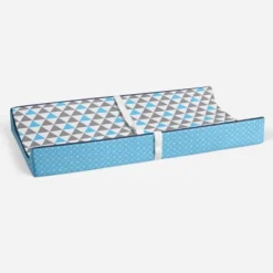 Bacati - Woodlands Aqua/Navy/Gray Neutral Cotton Changing Pad Cover -Bacati GUEST 2b0b71ba 20c4 403d b31d 39c22afe93be