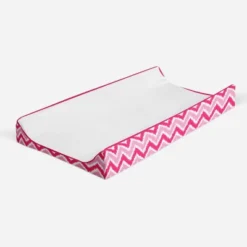 Bacati - MixNMatch Pink White Changing Pad Cover -Bacati GUEST 300a62f4 8e4d 4a28 856d 01cb8b1778ef