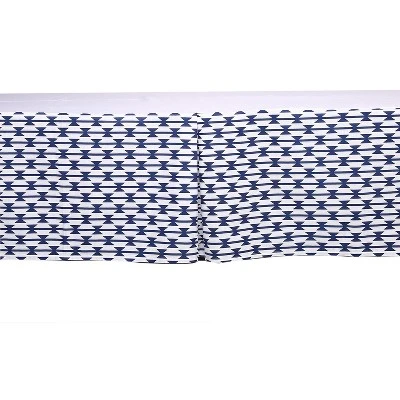 Bacati - Aztec Print Kilim Navy Crib/Toddler Bed Skirt 4 Bacati - Aztec Print Kilim Navy Crib/Toddler Bed Skirt - Image 2