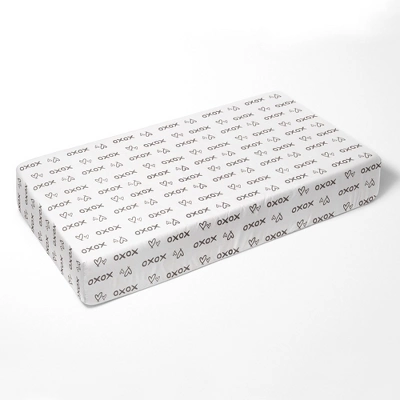 Bacati - Love Gray/Silver 4 Pc Crib Bedding Set With Diaper Caddy 6 Bacati - Love Gray/Silver 4 Pc Crib Bedding Set With Diaper Caddy - Image 4